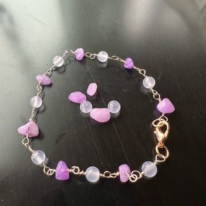 Hand Crafted Violet Bracelet